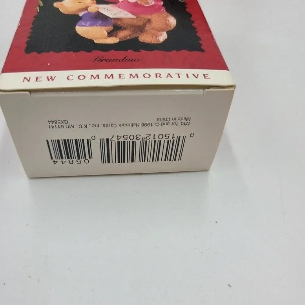 Vintage 90s Hallmark Grandma Christmas Ornament Grandpa Dogs Bears Lot 2